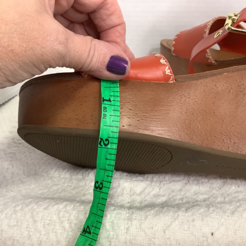 EUC Tommy Hilfiger Walslei Orange Platform Sandals - Picture 12 of 12
